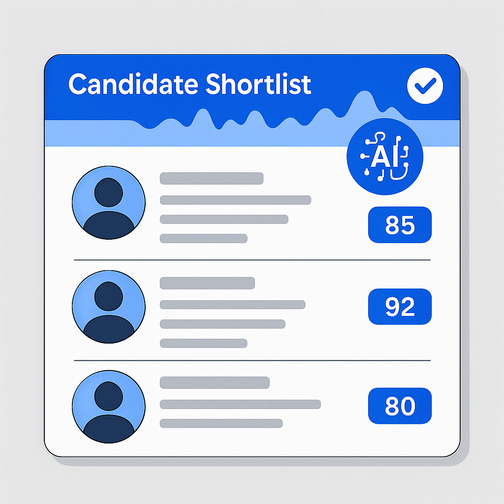 Alternate shortlist mock‑up
